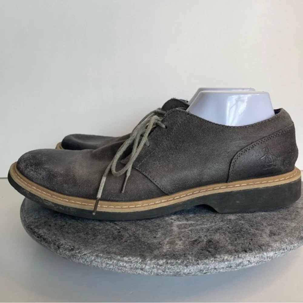 💛 Penguin Original Suede Leather Loafers Casual Dress Shoes Gray